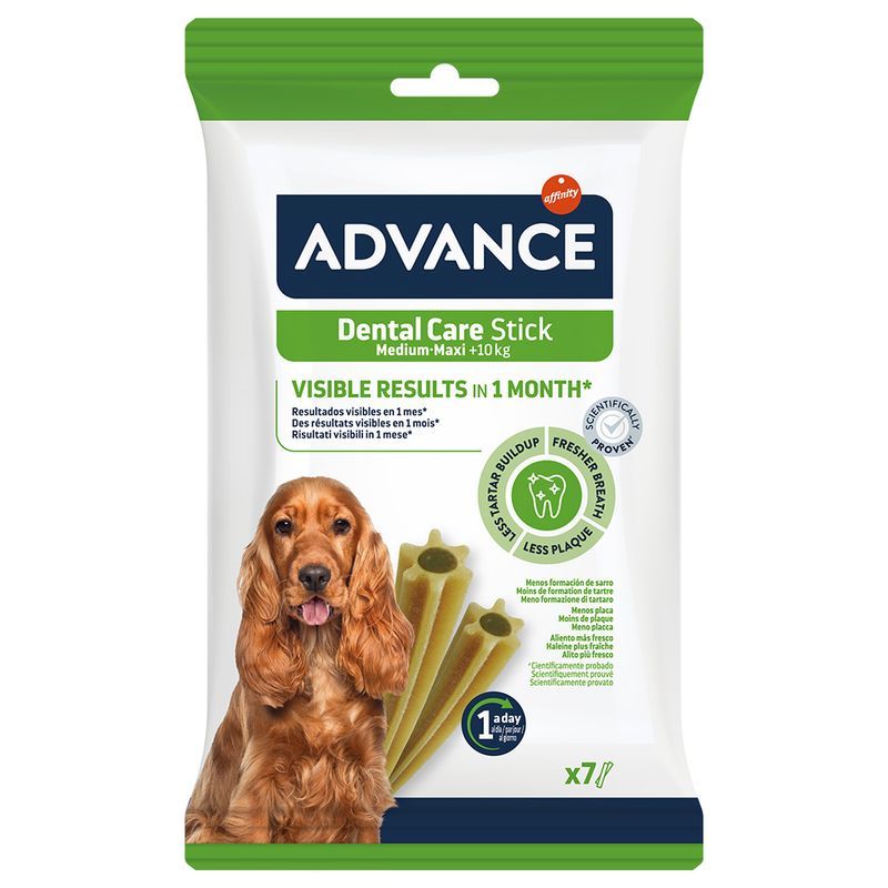 4x28pz Advance Dental Medium Stick per cani (2880g) 4x28pz Advance Dental Medium Stick per cani (2880g)
